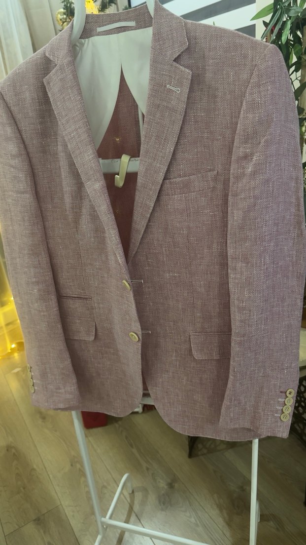 Bordo Düğmeli Erkek Ceket - Görsel 2