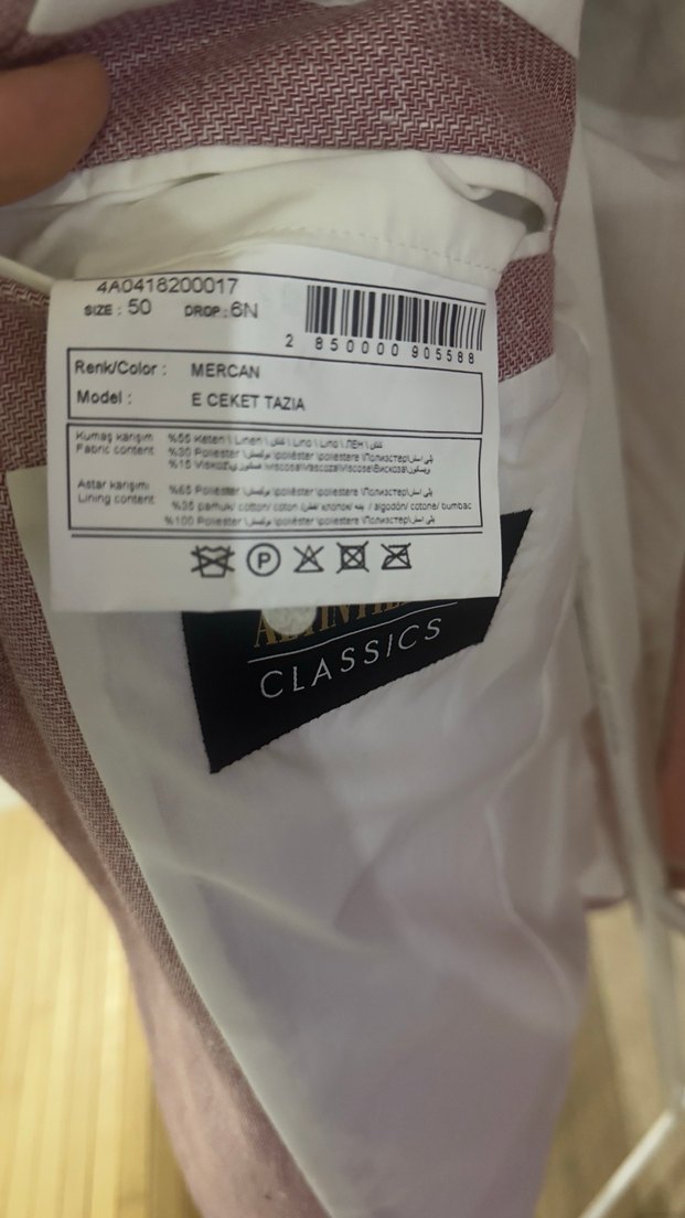 Bordo Düğmeli Erkek Ceket - Görsel 4