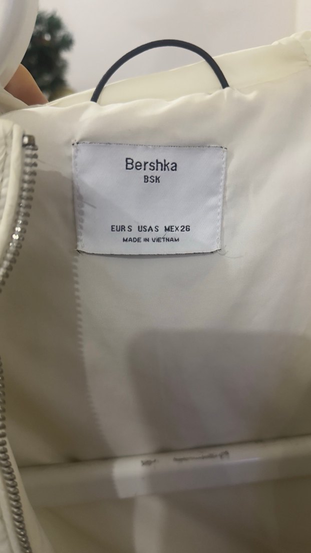 Beyaz Kadın Kısa Mont, Yüksek Yakalı, Kürklü - Görsel 2