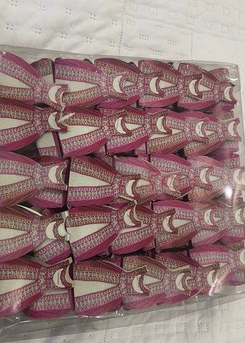Pembe elbise desenli kına dagıtmalık hediyelik - Görsel 2