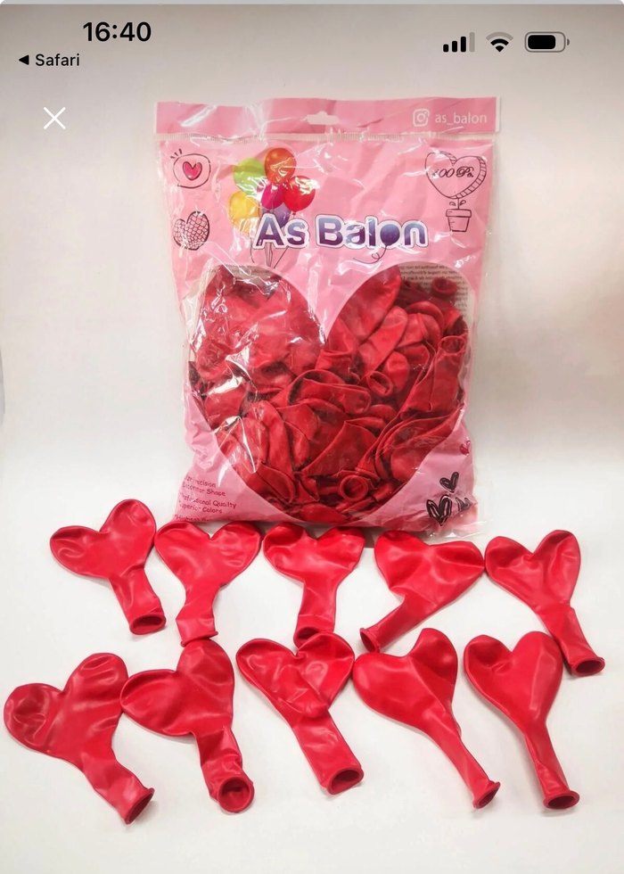 Kırmızı Kalp Şekilli Balonlar - Görsel 2