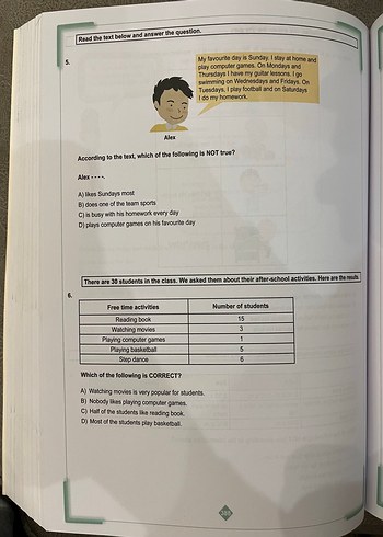 6. Sınıf Test Kitabı - Görsel 6