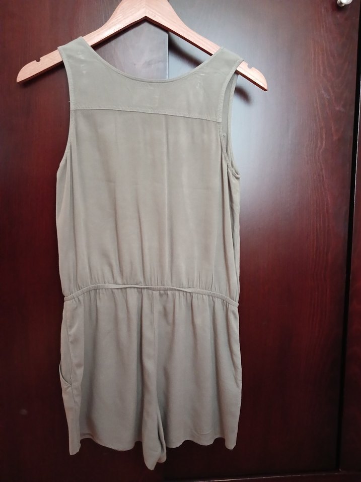 Kız Çocuk Haki Şortlu Tulum - Görsel 2