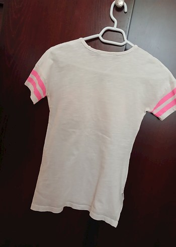 Pullu Baskılı Kız Çocuk Kısa Kollu Tişört - Görsel 2