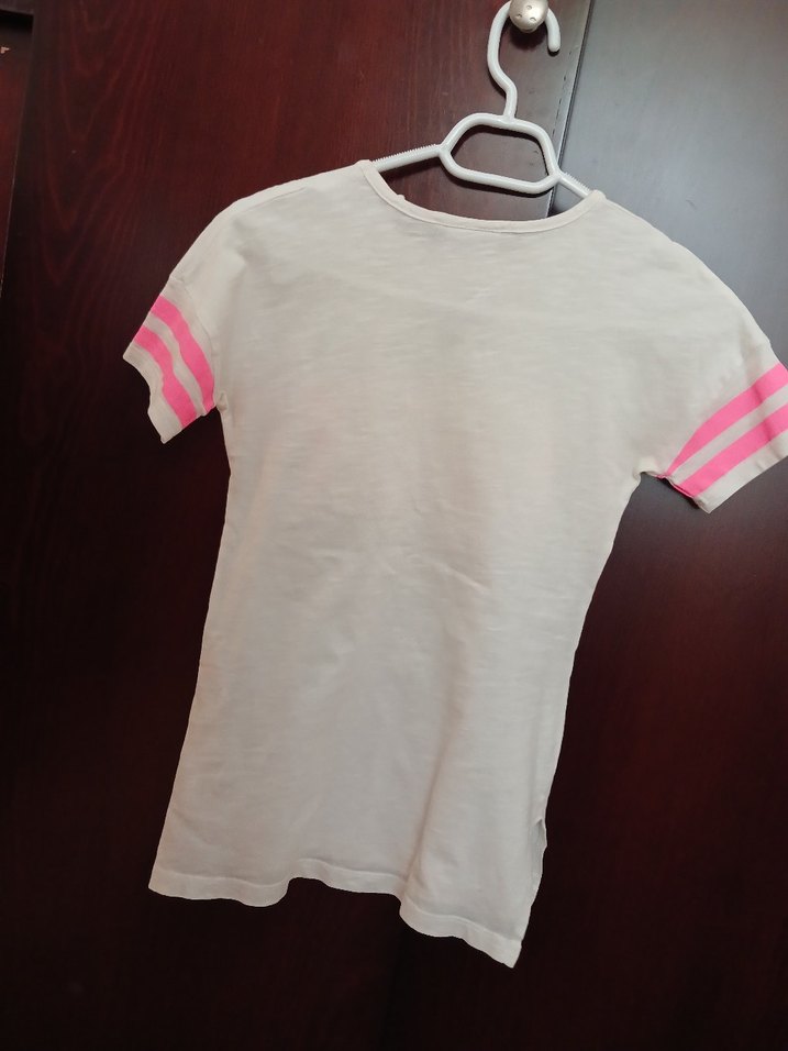 Pullu Baskılı Kız Çocuk Kısa Kollu Tişört - Görsel 2