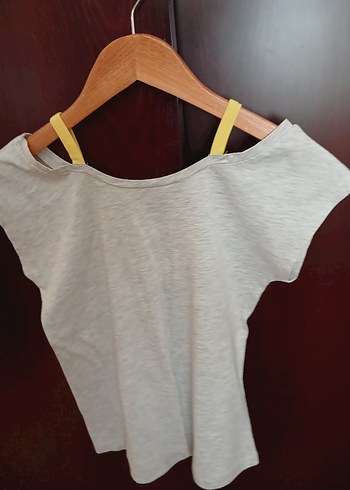 Kız Çocuk Gri Pamuklu Baskılı Tişört - Görsel 2