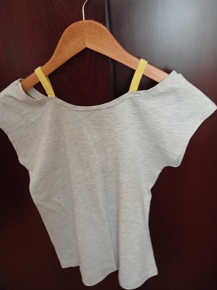 Kız Çocuk Gri Pamuklu Baskılı Tişört - Görsel 2