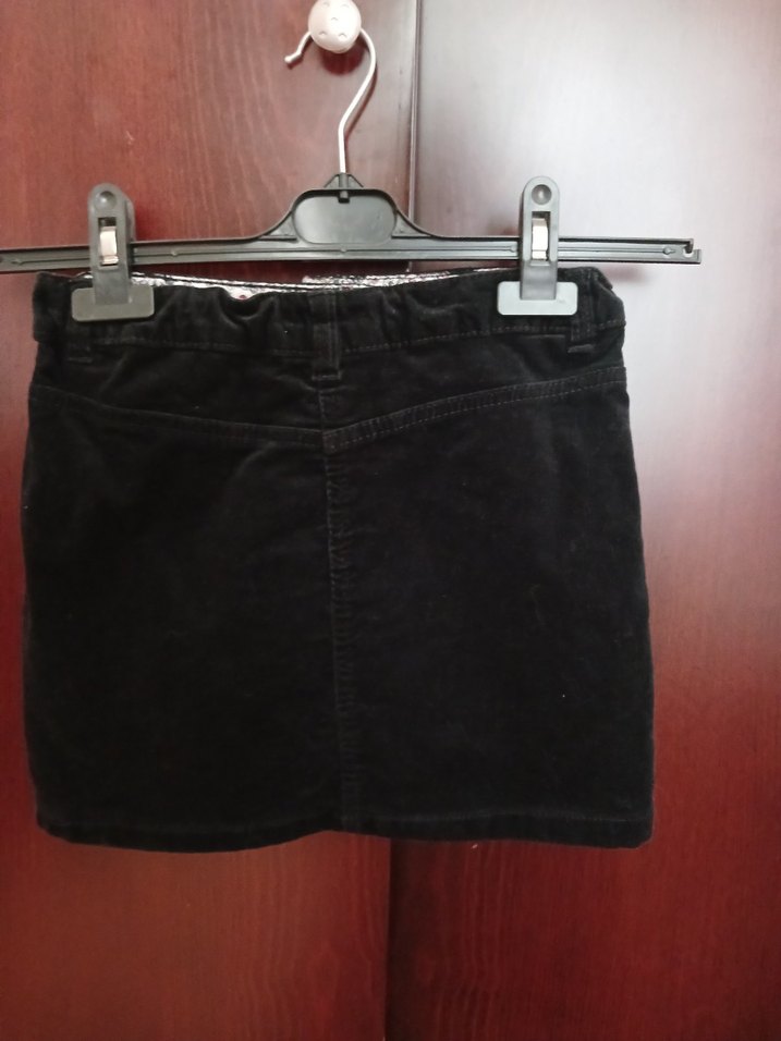 Kız Çocuk Siyah Süet Kemerli Mini Etek - Görsel 2