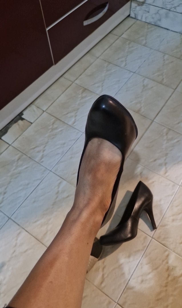 Siyah Minimalist Stiletto Topuklu Kadın Ayakkabı - Görsel 2