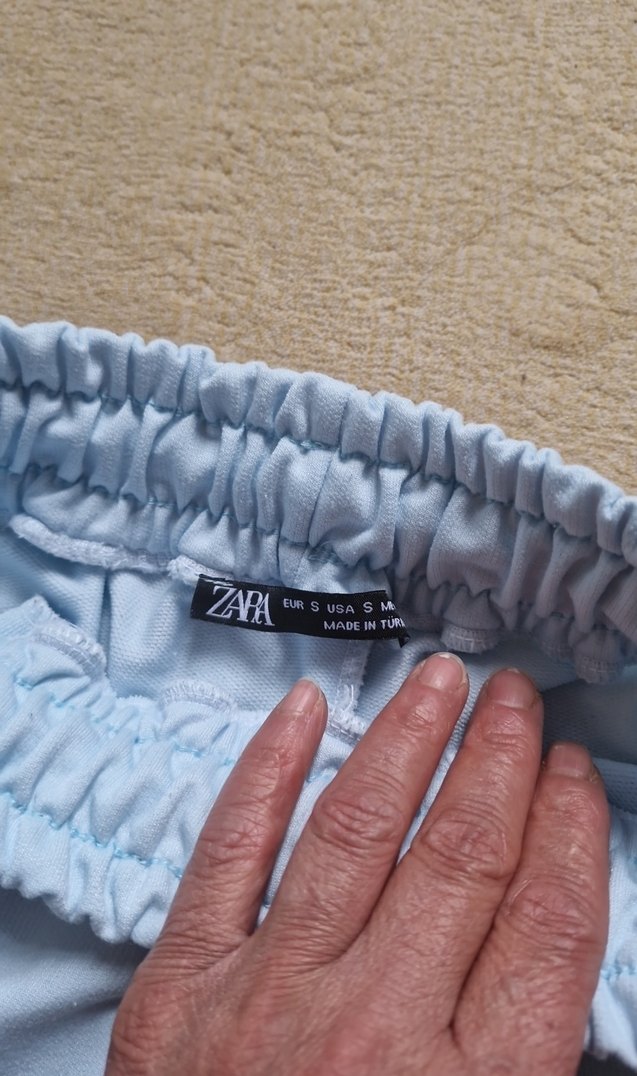 Mavi Pamuklu Mini Rahat Şort - Görsel 2