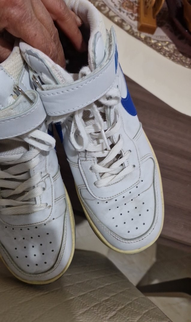 Nike Beyaz erkek Spor Ayakkabı Velcro - Görsel 4