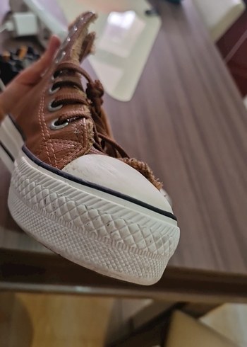 Kahverengi Kürklü Deri Kadın Spor Ayakkabı - Görsel 4