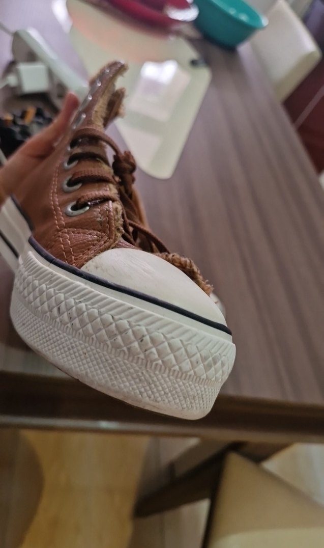 Kahverengi Kürklü Deri Kadın Spor Ayakkabı - Görsel 4