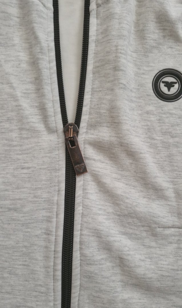 Gri Kapüşonlu Fermuarlı Erkek Sweatshirt - Görsel 3