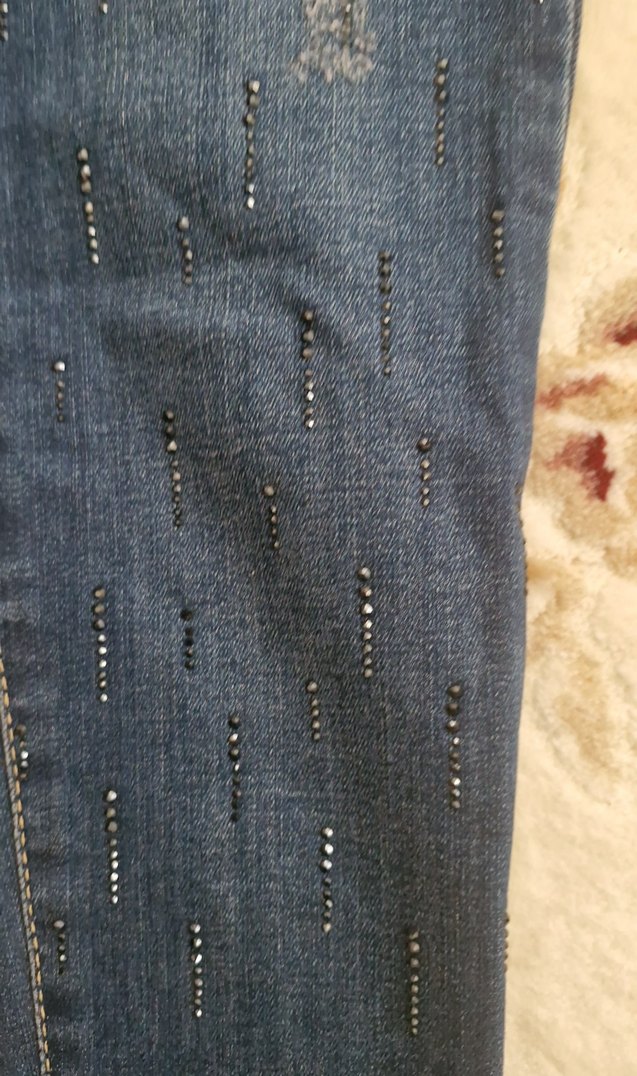 Kadın Mavi Kot Pantolon Kemerli - Görsel 4