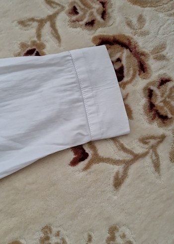 Gri Keten Kadın Gömlek, Düğmeli, Salaş Kesim - Görsel 5