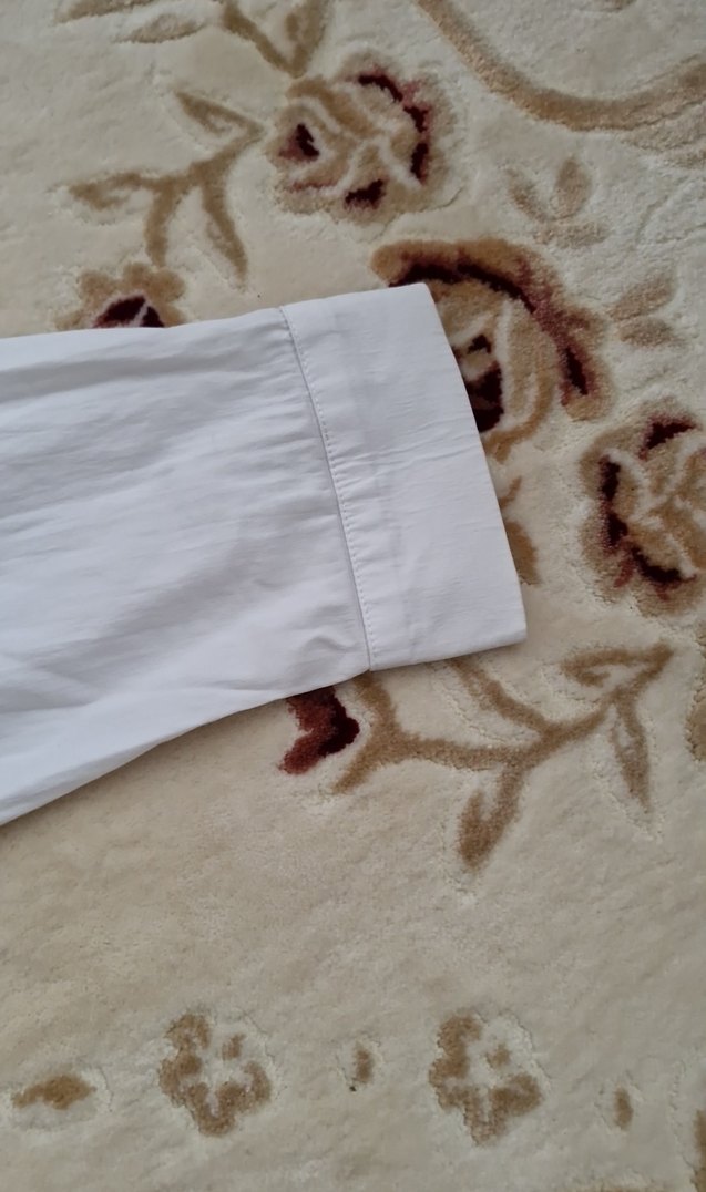 Gri Keten Kadın Gömlek, Düğmeli, Salaş Kesim - Görsel 5