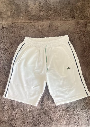 Beyaz Rahat Kesim Erkek Lacoste Şort