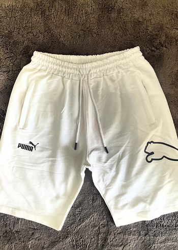 Puma Beyaz Rahat Kesim Erkek Şort