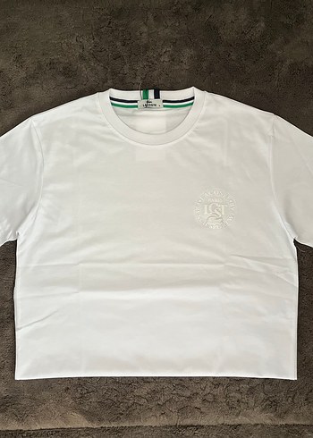 Beyaz Lacoste Erkek Tişört