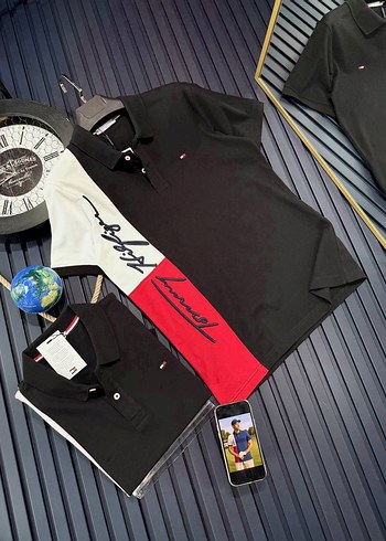 Tommy Hilfiger Siyah Renkli Kısa Kollu Erkek Polo Tişört