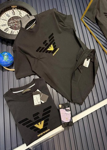 Emporıo Armani Siyah Erkek Spor Tişörtü, Kısa Kollu, Regular Fit