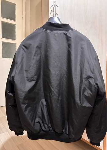 Siyah Kadın Fermuarlı Bomber Ceket - Görsel 3