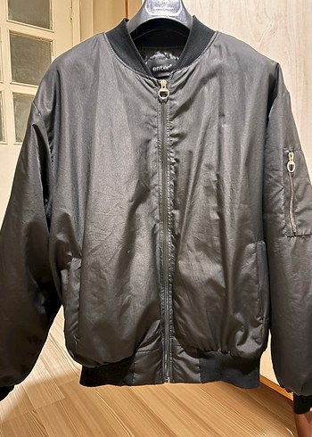 Siyah Kadın Fermuarlı Bomber Ceket - Görsel 2