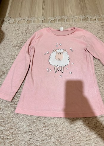Kadın Pembe Pamuklu Uzun Kollu Pijama Takımı - Görsel 2