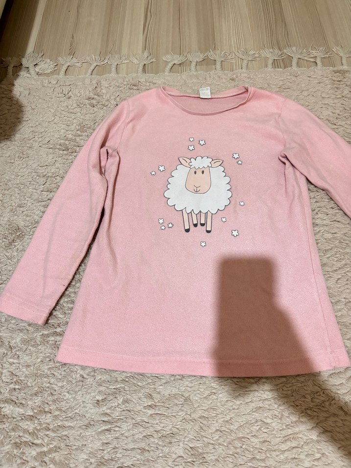 Kadın Pembe Pamuklu Uzun Kollu Pijama Takımı - Görsel 2