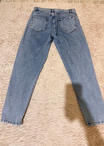 Pastel Mavi Midi Kadın Denim Pantolon - Görsel 2