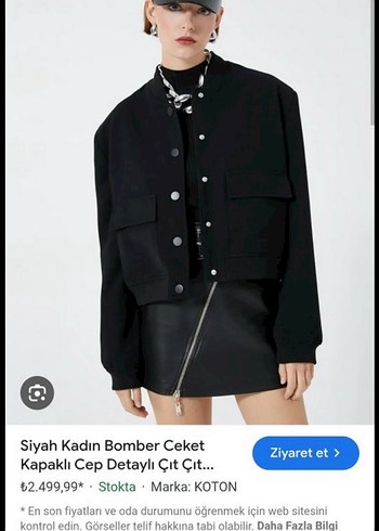 Zara Siyah Kadın Mini Ceket