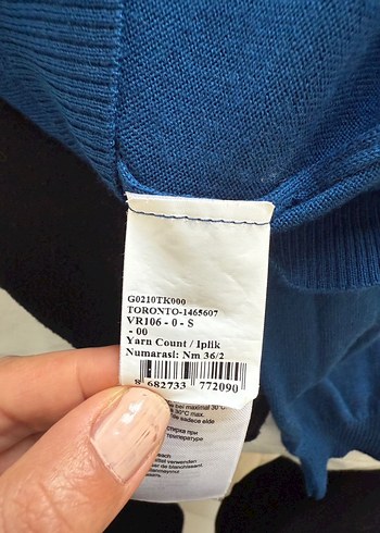 Erkek Mavi Boğazlı Triko Kazak - Görsel 6