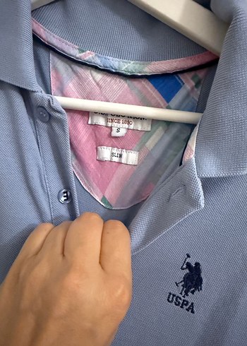 Mavi  Düğmeli Erkek Polo Tişört - Görsel 2