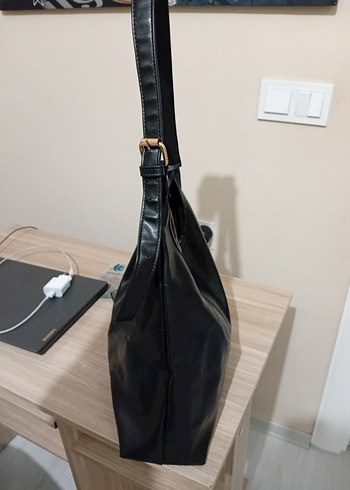 Beden Kadın Siyah Deri Omuz Çantası