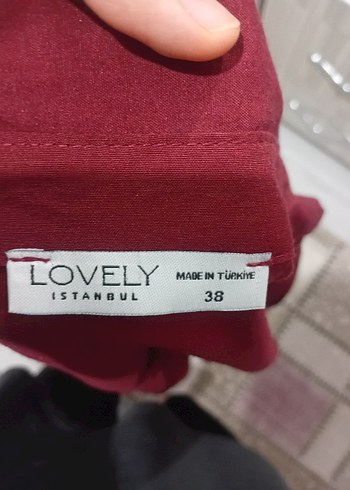 38 Beden Bordo Oversize Kadın Gömlek