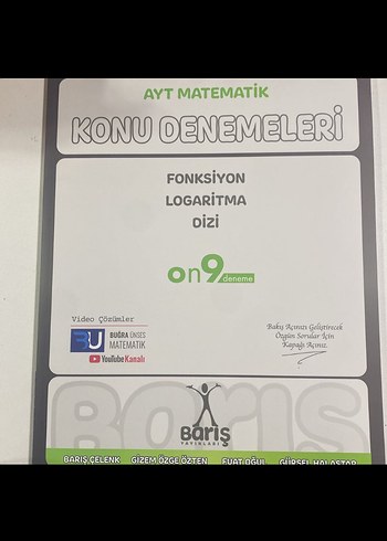 Barış Yayınları AYT Konu Denemeleri - Fonksiyon, Logaritma