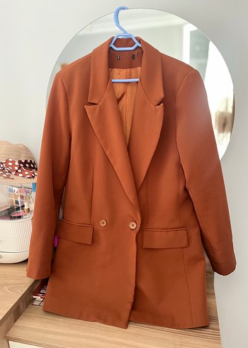 Trendyol & Milla Kahverengi Düğmeli Kadın Blazer Ceket
