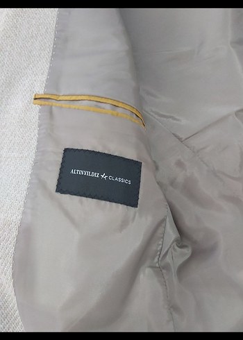 50 Beden ten rengi Renk Bej Düğmeli Erkek blazer Ceket