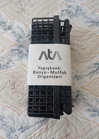Siyah Yapışkanlı Banyo Mutfak Organizeri