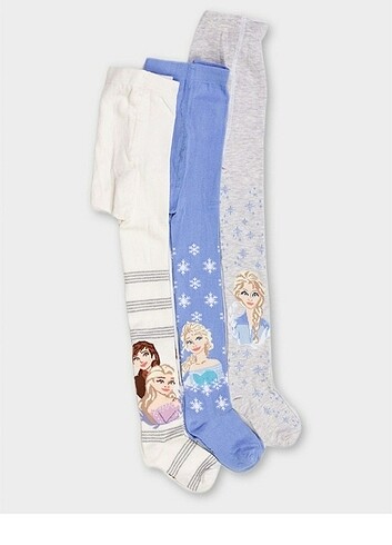 Frozen Lisanslı Kız Çocuk 3 Adet Külotlu Çorap 11 - 12 Yaş - Görsel 2