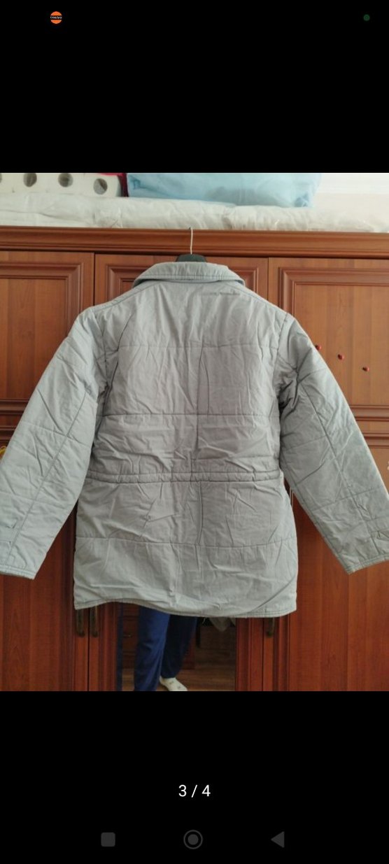 Düğmeli Gri Midi Erkek Ceket - Görsel 2