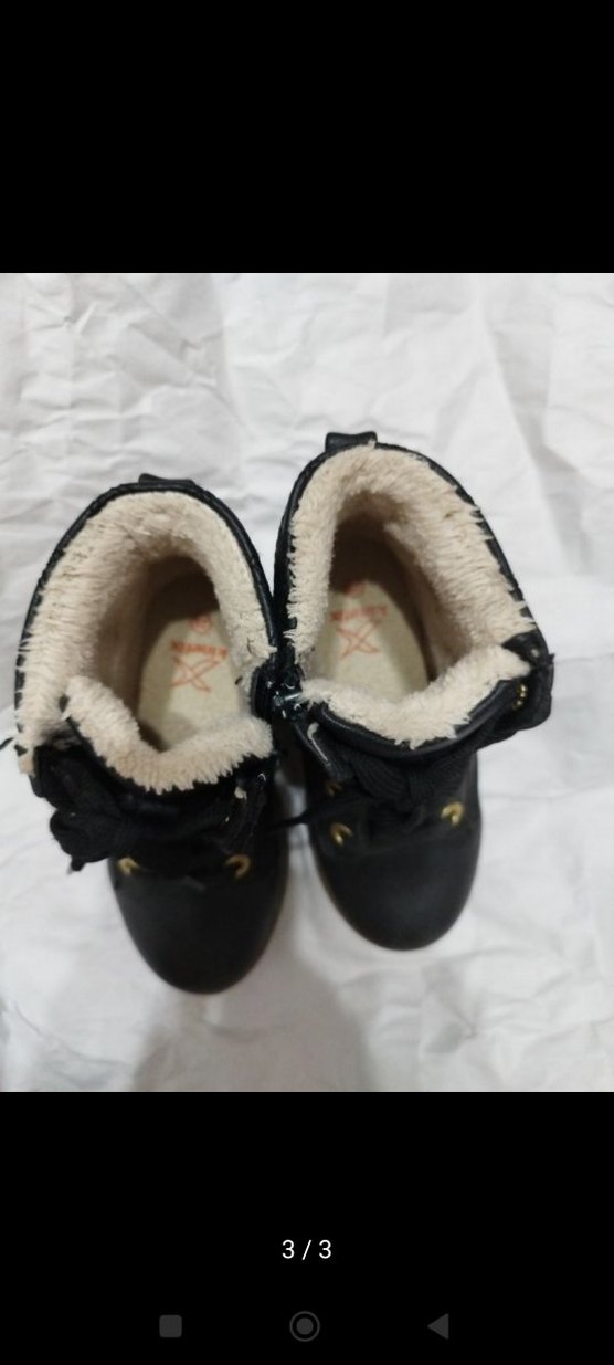 Kız Çocuk Siyah Kürklü Bot - Görsel 3