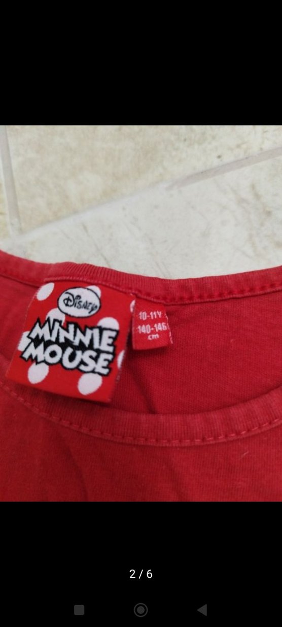 Kız Çocuk Kırmızı Minnie Mouse pijama takimi - Görsel 2