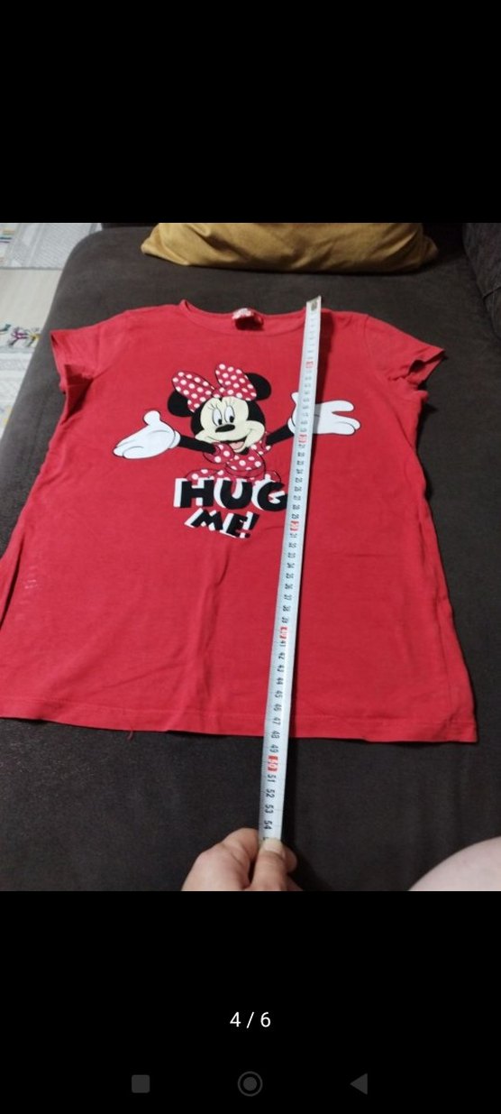 Kız Çocuk Kırmızı Minnie Mouse pijama takimi - Görsel 4