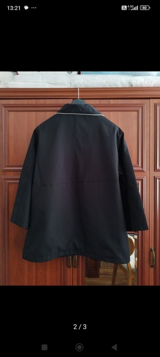 Siyah Düğmeli Hamile Midi Kaban - Görsel 2