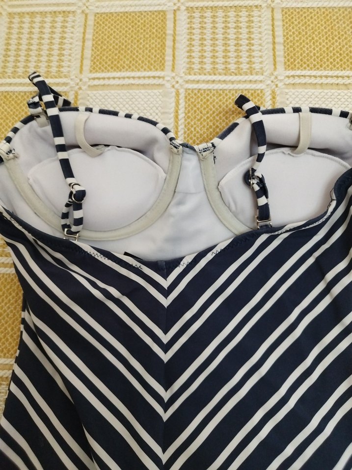 Mavi Zebra Desenli Strappy Mayo - Görsel 3