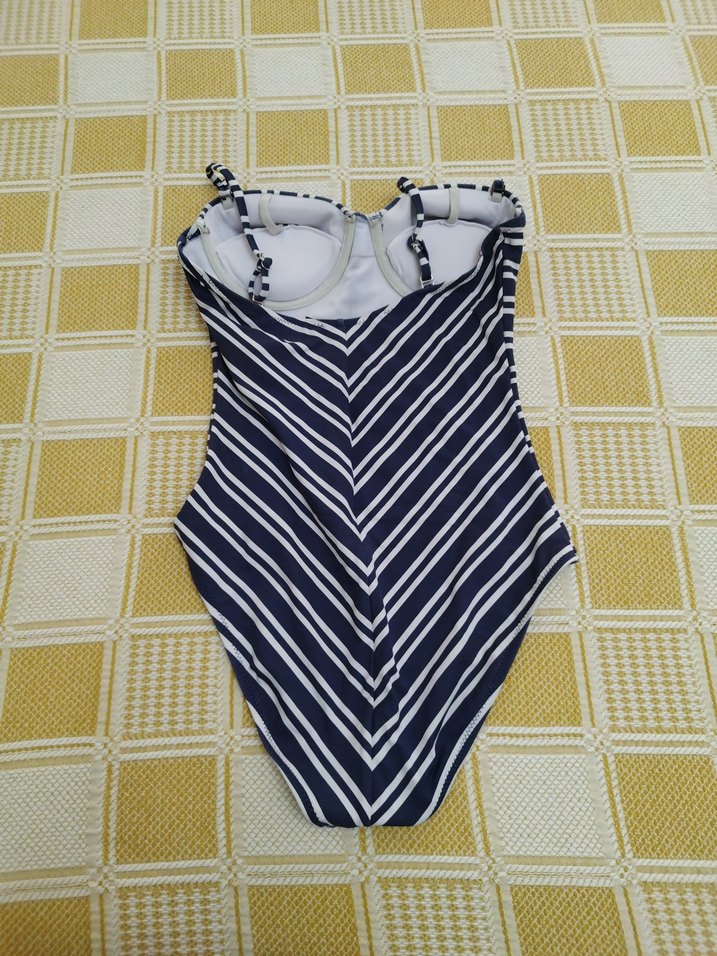 Mavi Zebra Desenli Strappy Mayo - Görsel 2