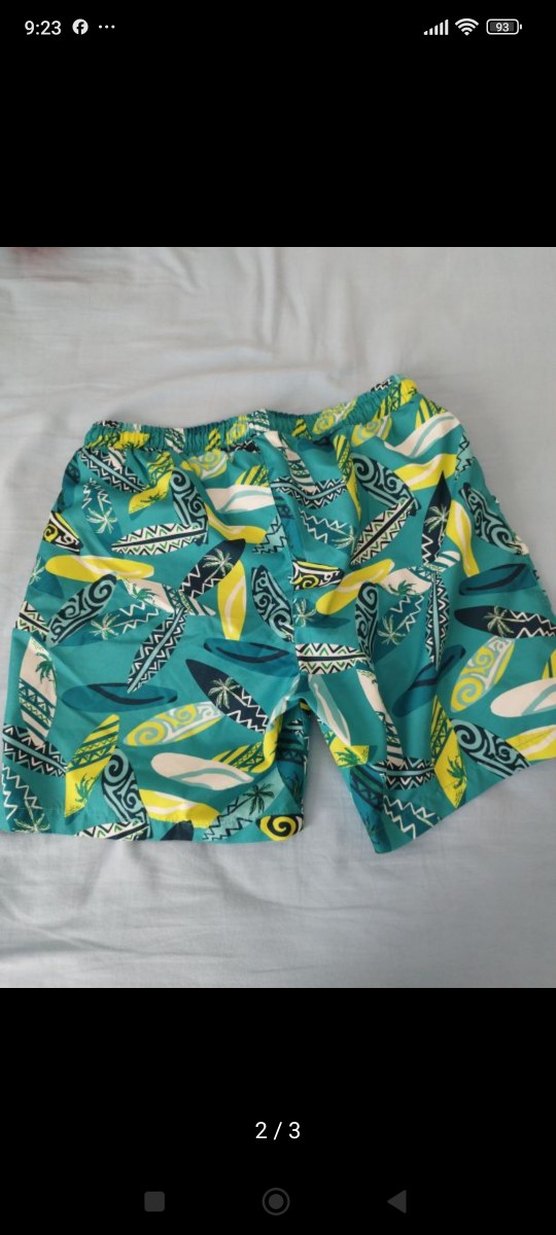 Erkek Çocuk Turkuaz Desenli Deniz Şortu - Görsel 2