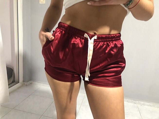 Saten şort pijama